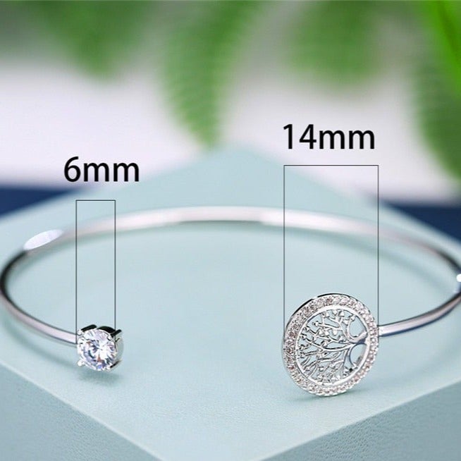 Tree of Life Bracelet with Zirconia Crystals 